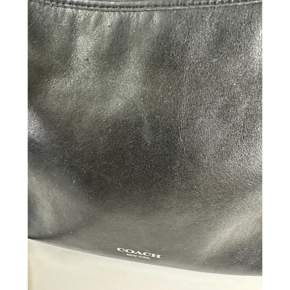 *Flawed* Coach Legacy Leather Double Gusset Crossbody Bag Black Leather 26601 - Picture 8 of 16